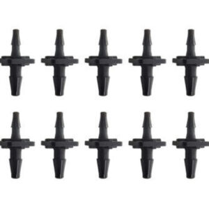 Straight Through Reduction Tube Fitting ID Tubing 3.2mm to 2.4mm Nylon Black (100 pc)