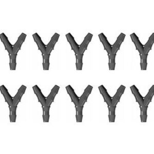 Y Tube Fitting ID Tubing 3.2MM Nylon Black (20 pcs)